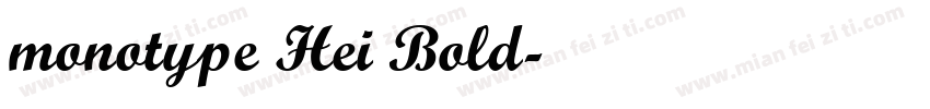 monotype Hei Bold字体转换
